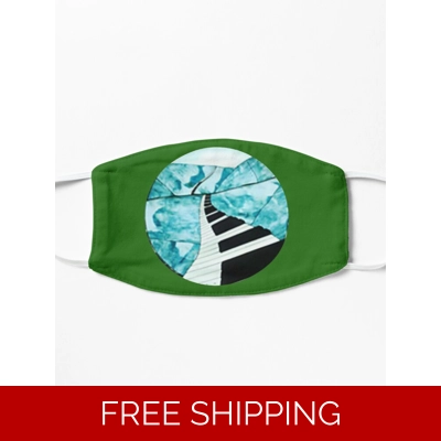 Le Studio Covid Forest Green Mask Piano Window Logo Full